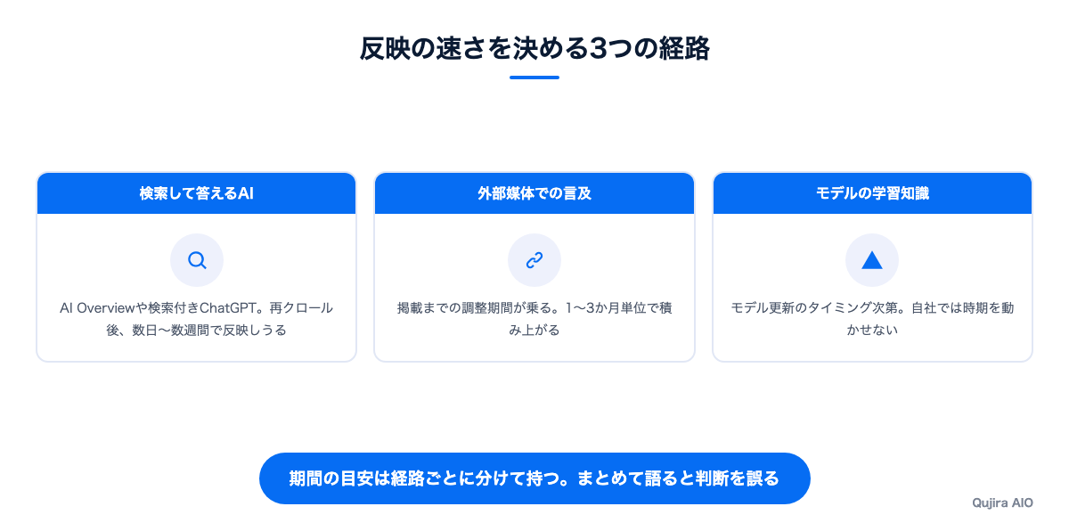反映の速さを決める3つの経路